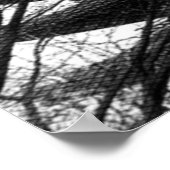 Zwarte en witte Japanse tower Poster (Hoek)