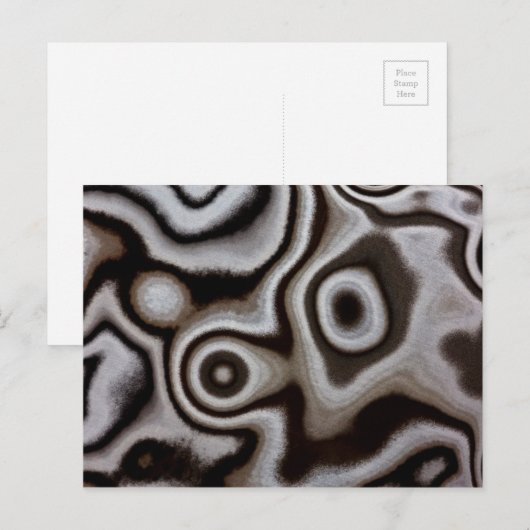 Zwarte en witte Jasper-steen Briefkaart (Voorkant / Achterkant)