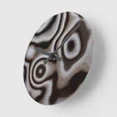 Zwarte en witte Jasper stone Ronde Klok (Hoek)