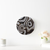 Zwarte en witte Jasper stone Ronde Klok (Huis)