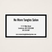 Zwarte en witte Kaart van de schoonheidssalon Loya (Achterkant)