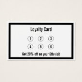 Zwarte en witte Kaart van de schoonheidssalon Loya (Voorkant)