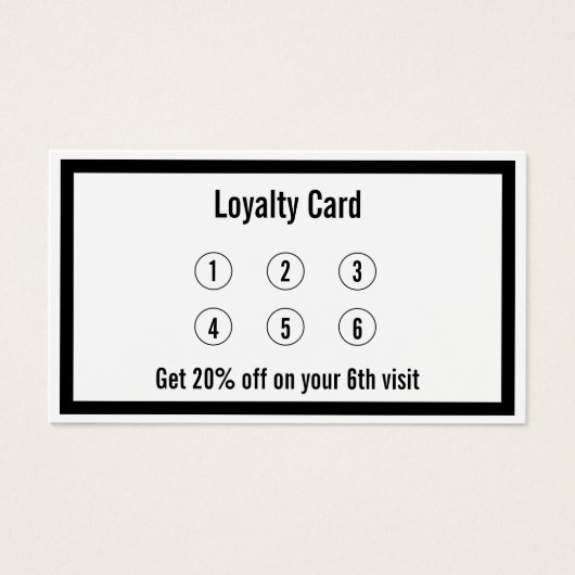Zwarte en witte Kaart van de schoonheidssalon Loya (Voorkant)
