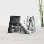 Zwarte en witte kaart voor kattenverlies (Voorkant)