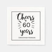 Zwarte en witte kaas tot 60 jaar servet (Voorkant)