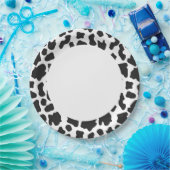 Zwarte en witte kabeljauw papieren bordje (Feest)