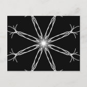 Zwarte en witte Kaleidoscoop ster Briefkaart (Voorkant)