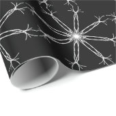 Zwarte en witte Kaleidoscoop ster Cadeaupapier (Rol Hoek)