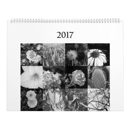 zwarte en witte kalender voor natuur liefhebbers (Hoes)