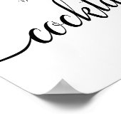 Zwarte en witte kalligrafie Band met cocaïne Poster (Hoek)