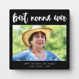 Zwarte en witte kalligrafie Beste Nonna Ever Fotoplaat