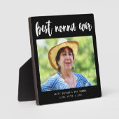 Zwarte en witte kalligrafie Beste Nonna Ever Fotoplaat (Voorkant)