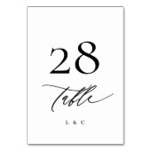 Zwarte en witte kalligrafie Moderne bruiloft Kaart (Voorkant)