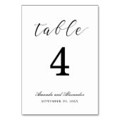 Zwarte en witte kalligrafie. Moderne scriptbruilof Kaart (Voorkant)