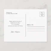 Zwarte en witte kalligrafie Sparen het Briefkaart  (Achterkant)