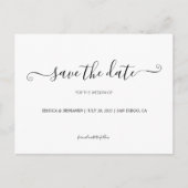 Zwarte en witte kalligrafie Sparen het Briefkaart  (Voorkant)