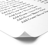 Zwarte en witte kalligrafie-weduwenkaart poster (Hoek)