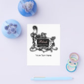 zwarte en witte kantoorcoupons flyer (Enkel)