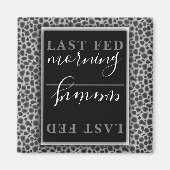 Zwarte en witte karton Pet Food Animal Print Magneet (Voorkant)