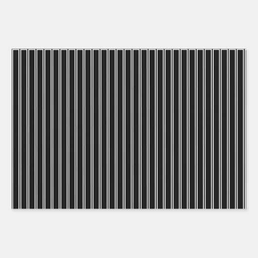 Zwarte en Witte Kassy Birthday Inpakpapier Vel (Voorkant 3)