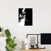 Zwarte en witte kat 657 poster (Thuiskantoor)