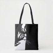 Zwarte en witte kat 657 tote bag (Voorkant)
