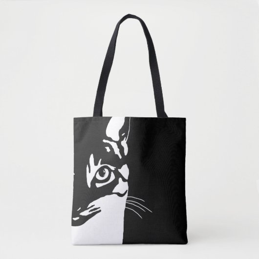 Zwarte en witte kat 657 tote bag (Voorkant)