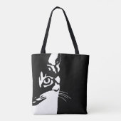 Zwarte en witte kat 657 tote bag (Achterkant)