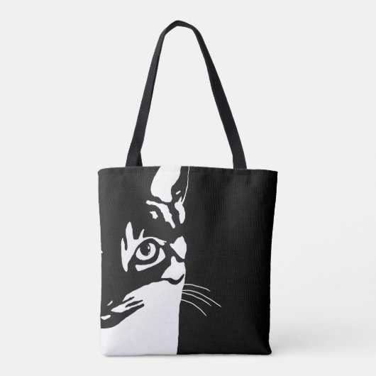 Zwarte en witte kat 657 tote bag (Achterkant)
