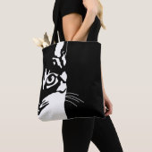 Zwarte en witte kat 657 tote bag (Dichtbij)