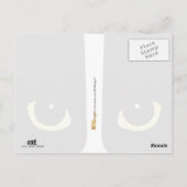 Zwarte en witte kat briefkaart (Achterkant)