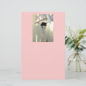 Zwarte en witte kat briefpapier (Staand voorkant)