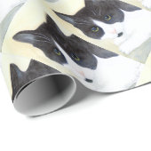 Zwarte en witte kat cadeaupapier (Rol Hoek)