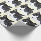 Zwarte en witte kat cadeaupapier (Hoek)