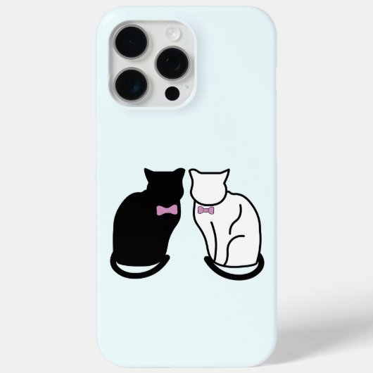 Zwarte en witte kat Case-Mate iPhone case (Achterkant)