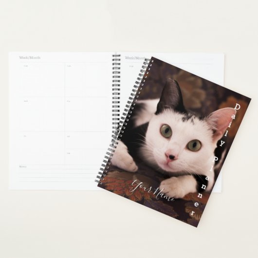 Zwarte en witte kat - Daily Planner - HAMbWG (Display)