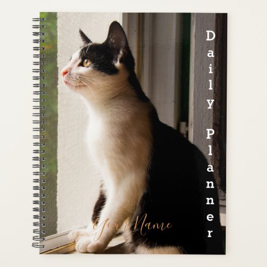 Zwarte en witte kat - Daily Planner - HAMbWG (Voorkant)