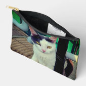 Zwarte en witte kat etui (Open)