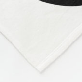 Zwarte en witte kat fleece deken (Hoek)