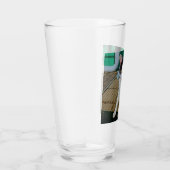 Zwarte en witte kat glas (Rechts)