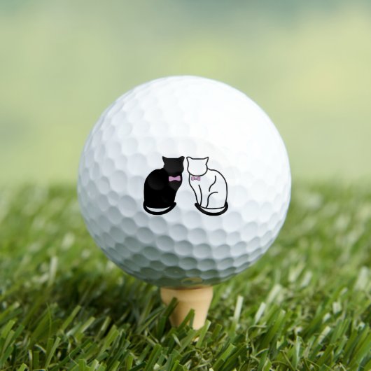 Zwarte en witte kat golfballen (Insitu Shirt)