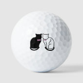Zwarte en witte kat golfballen (Voorkant)