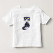 Zwarte en witte kat kinder shirts (Voorkant)
