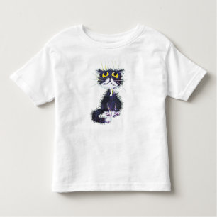 Zwarte en witte kat kinder shirts