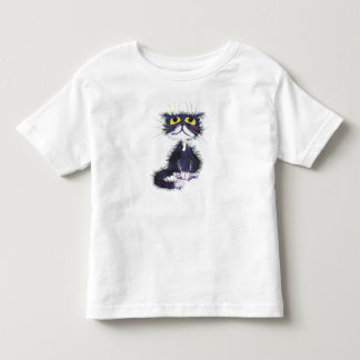 Zwarte en witte kat kinder shirts
