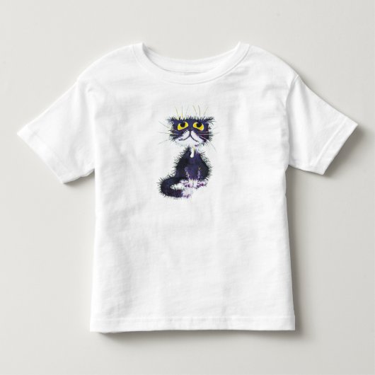 Zwarte en witte kat kinder shirts (Voorkant)