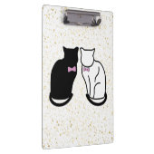 Zwarte en witte kat klembord (Rechts)
