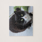Zwarte en witte kat legpuzzel (Verticaal)
