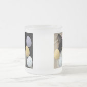 Zwarte en witte kat matglas koffiemok (Center)