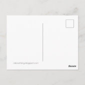 Zwarte en Witte Kat met breinaalden en garen Briefkaart (Achterkant)